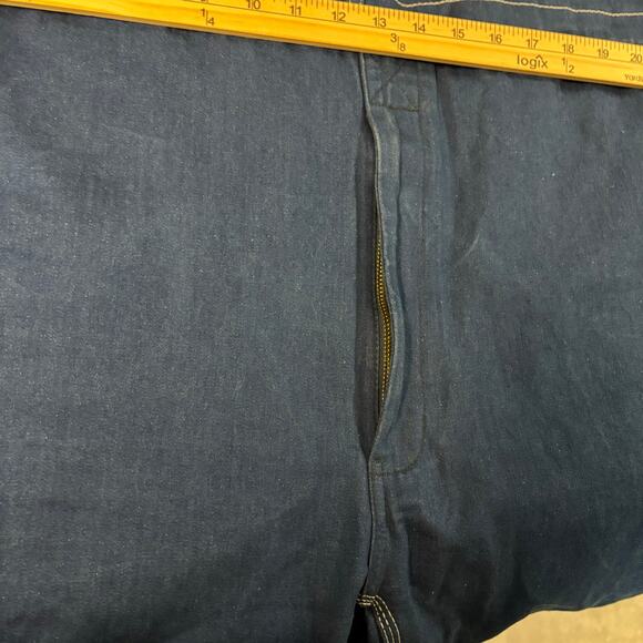 Liberty Overalls Men's Size 48x30 Carpenter Dungaree Denim Bib Utility Jumpsuit - Picture 6 of 9